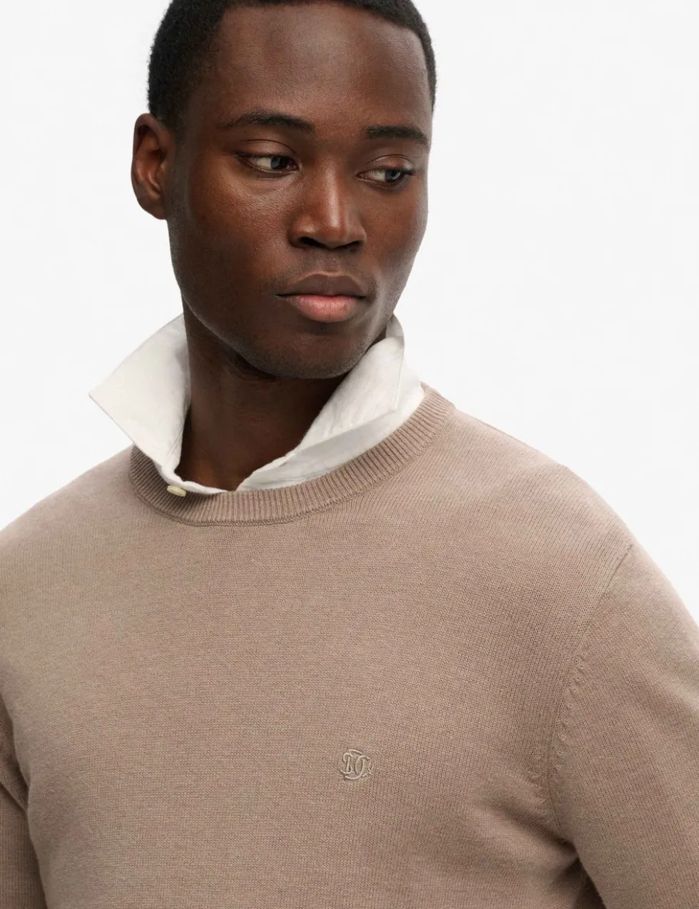 Pure Cotton Crew Neck Jumper