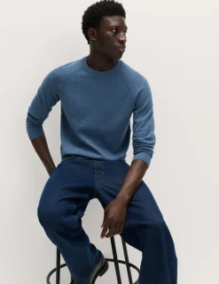 Pure Cotton Crew Neck Jumper