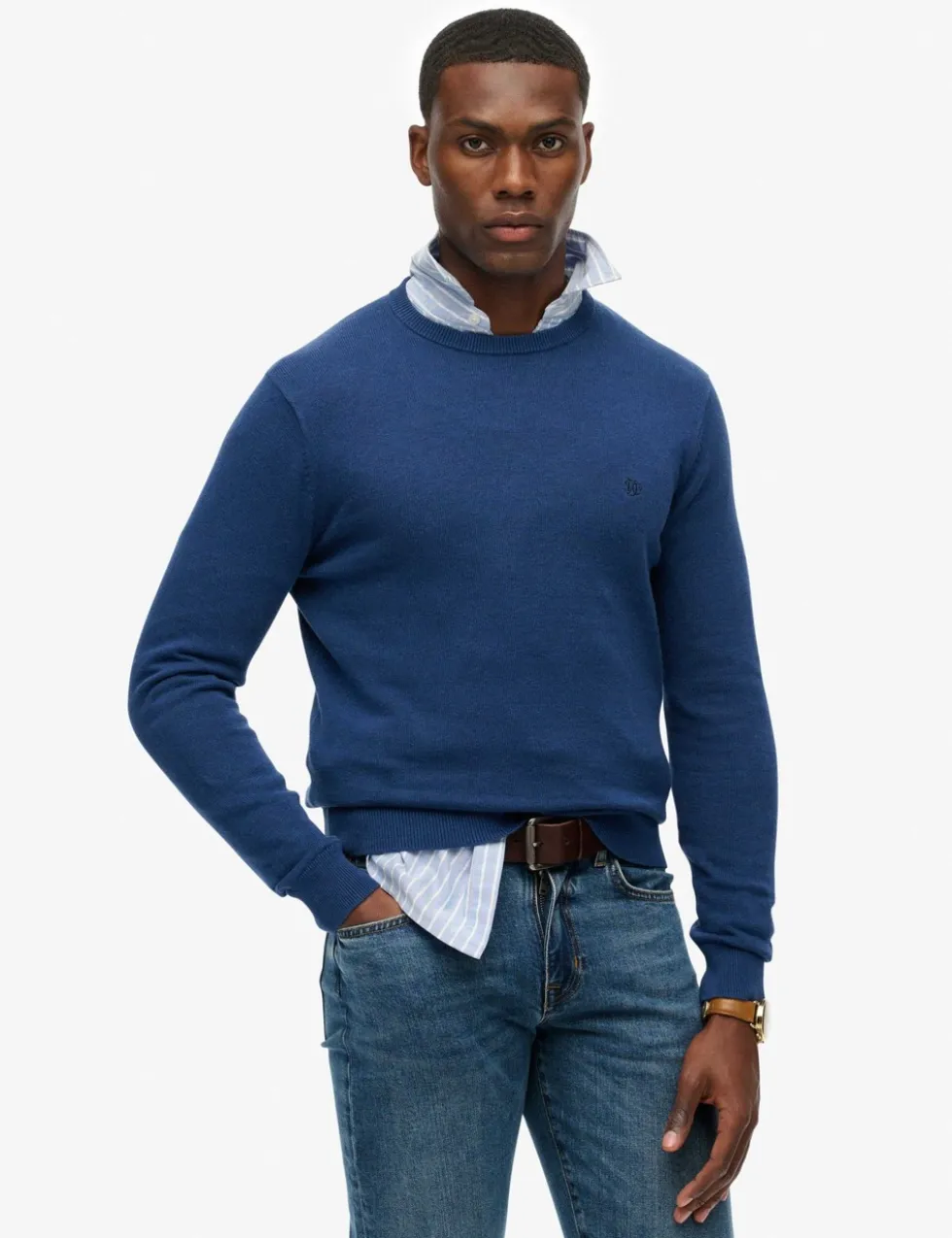 Pure Cotton Crew Neck Jumper
