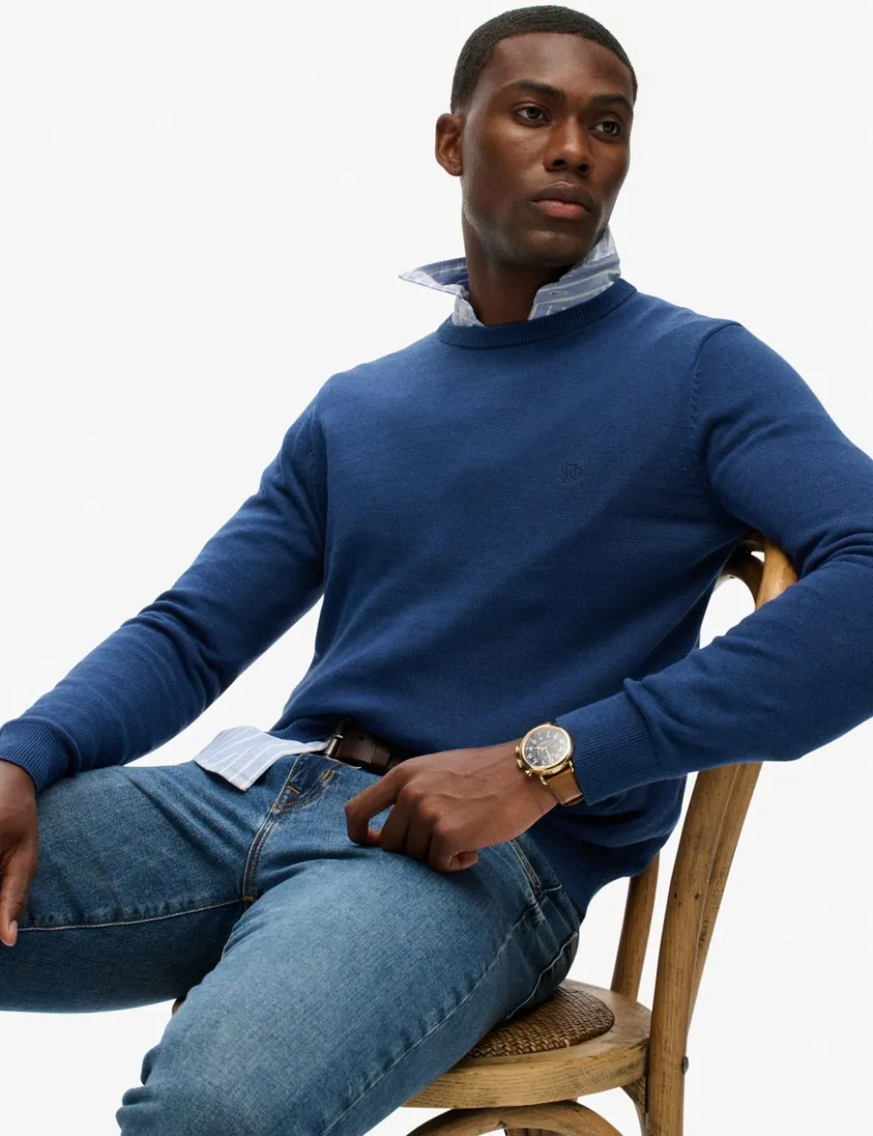 Pure Cotton Crew Neck Jumper