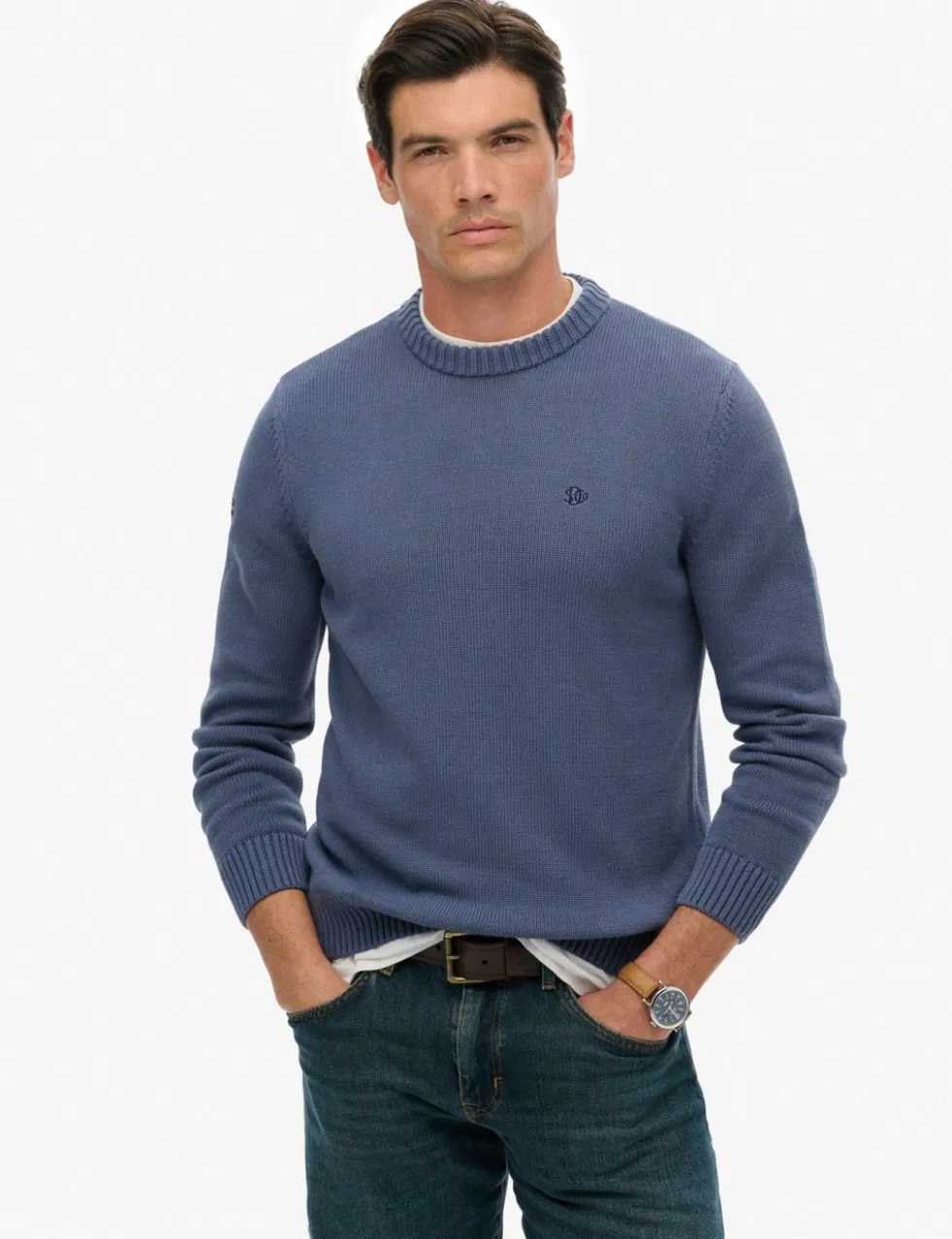 Pure Cotton Crew Neck Jumper