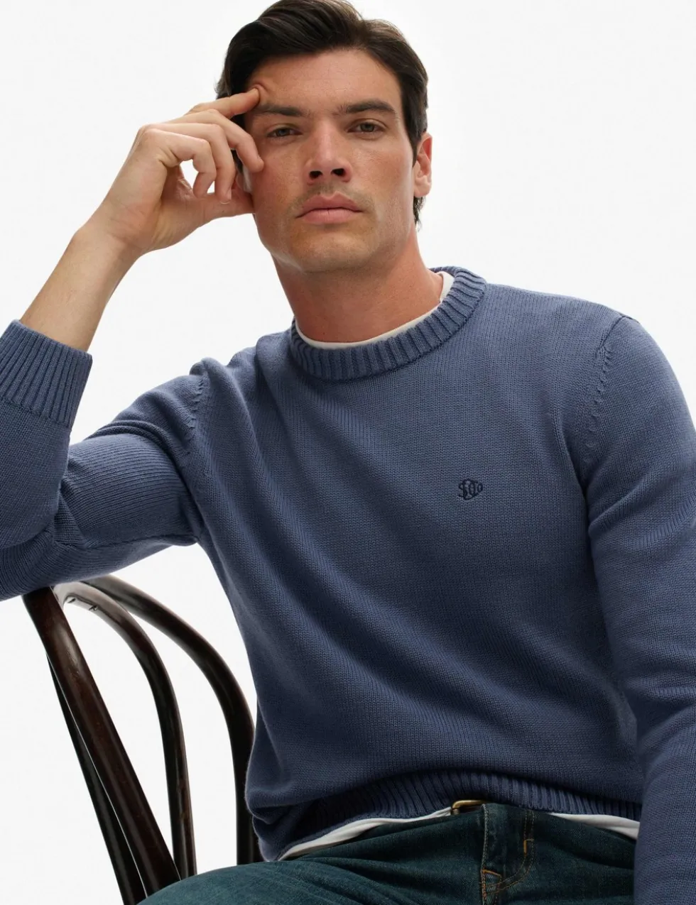Pure Cotton Crew Neck Jumper