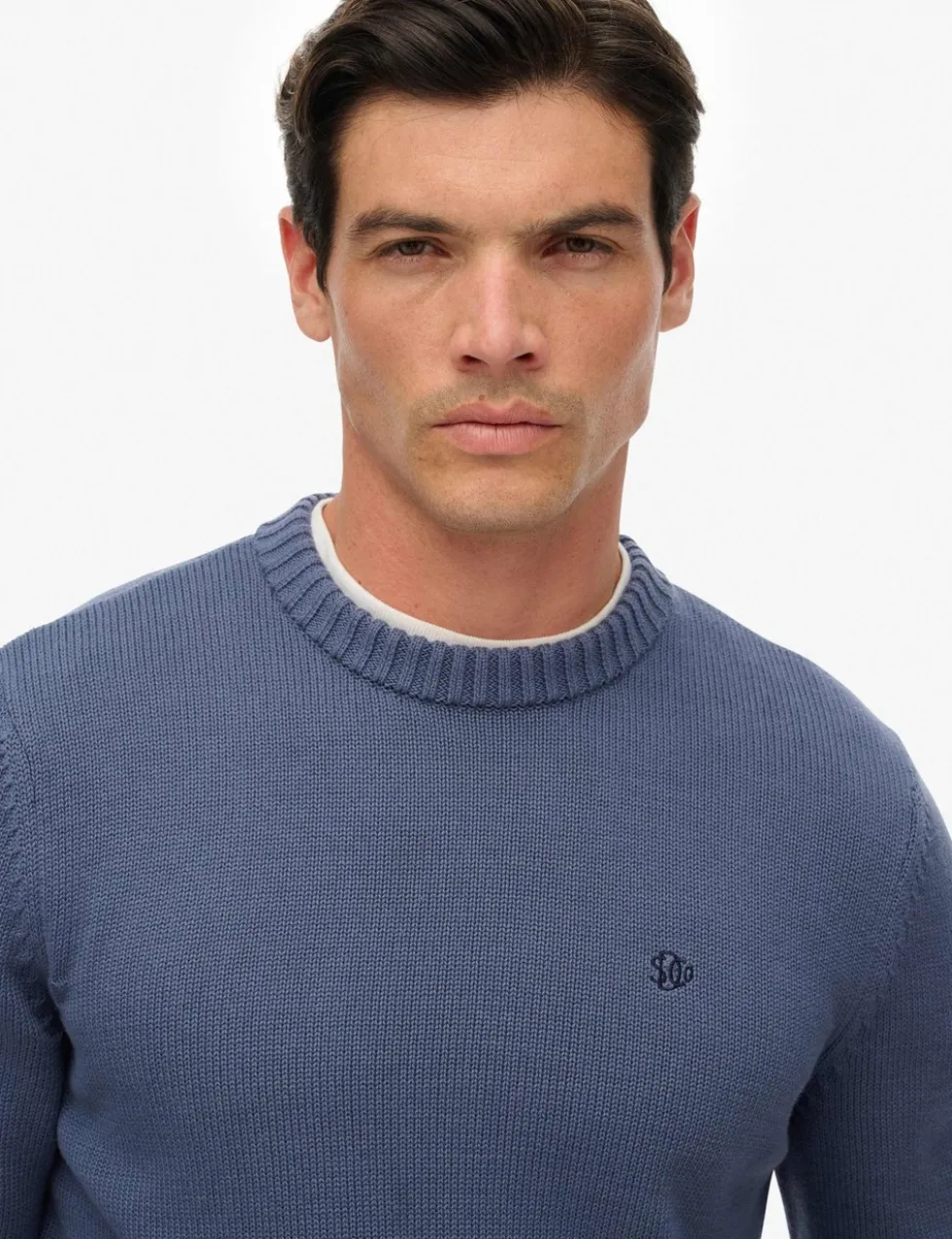 Pure Cotton Crew Neck Jumper