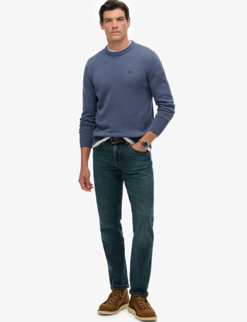 Pure Cotton Crew Neck Jumper