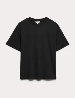Pure Cotton Crew Neck Oversized T-Shirt