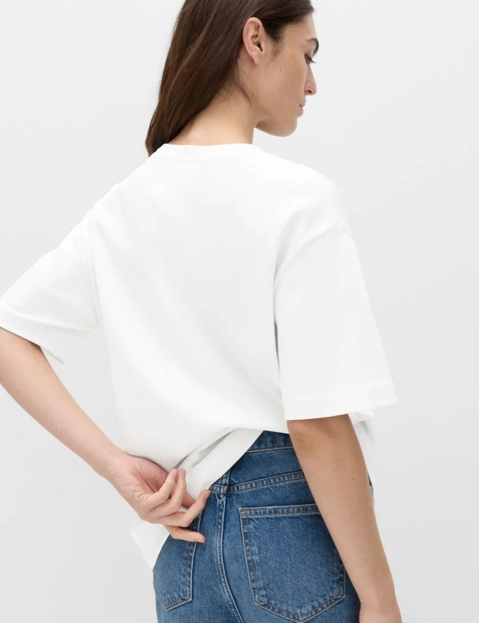 Pure Cotton Crew Neck Oversized T-Shirt