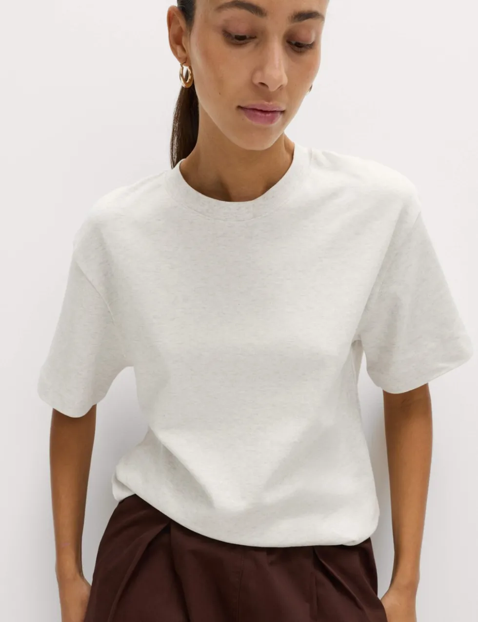 Pure Cotton Crew Neck Oversized T-Shirt