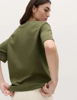 Pure Cotton Crew Neck Oversized T-Shirt