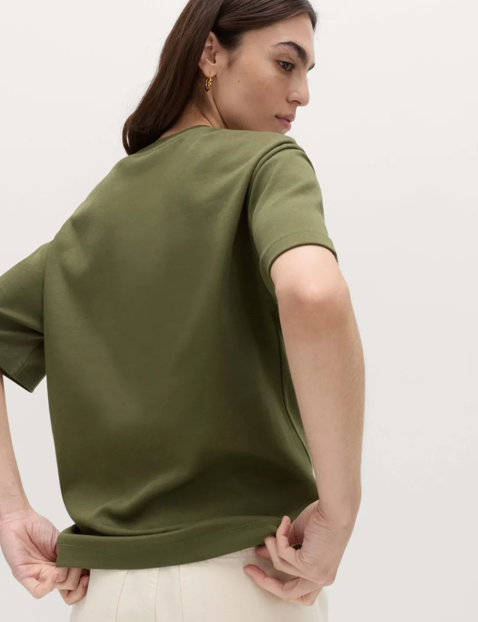 Pure Cotton Crew Neck Oversized T-Shirt