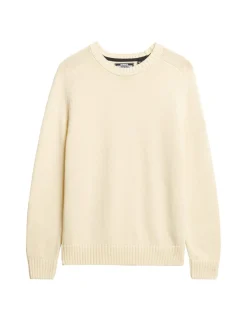 Pure Cotton Crew Neck Relaxed Jumper