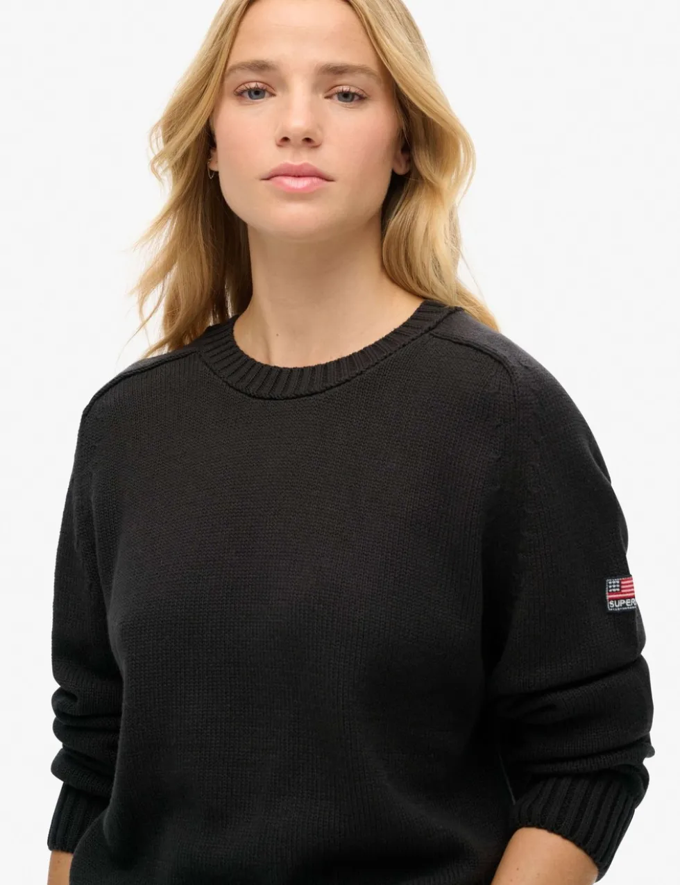 Pure Cotton Crew Neck Relaxed Jumper
