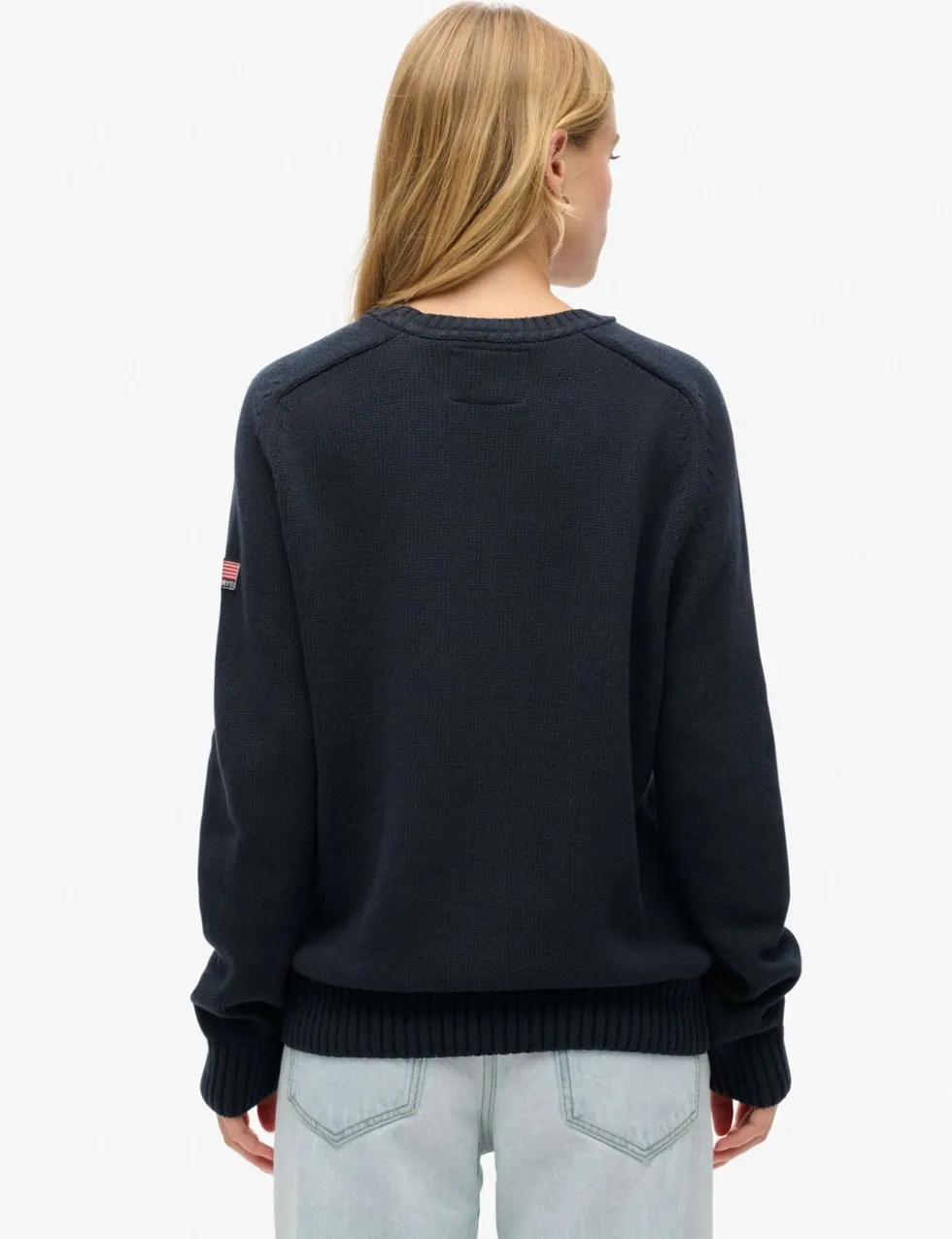 Pure Cotton Crew Neck Relaxed Jumper