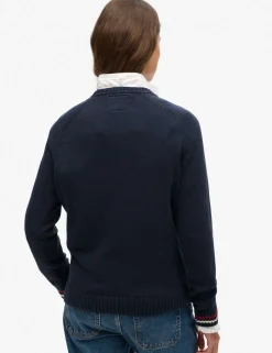 Pure Cotton Crew Neck Slogan Relaxed Jumper