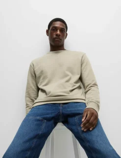 Pure Cotton Crew Neck Sweatshirt
