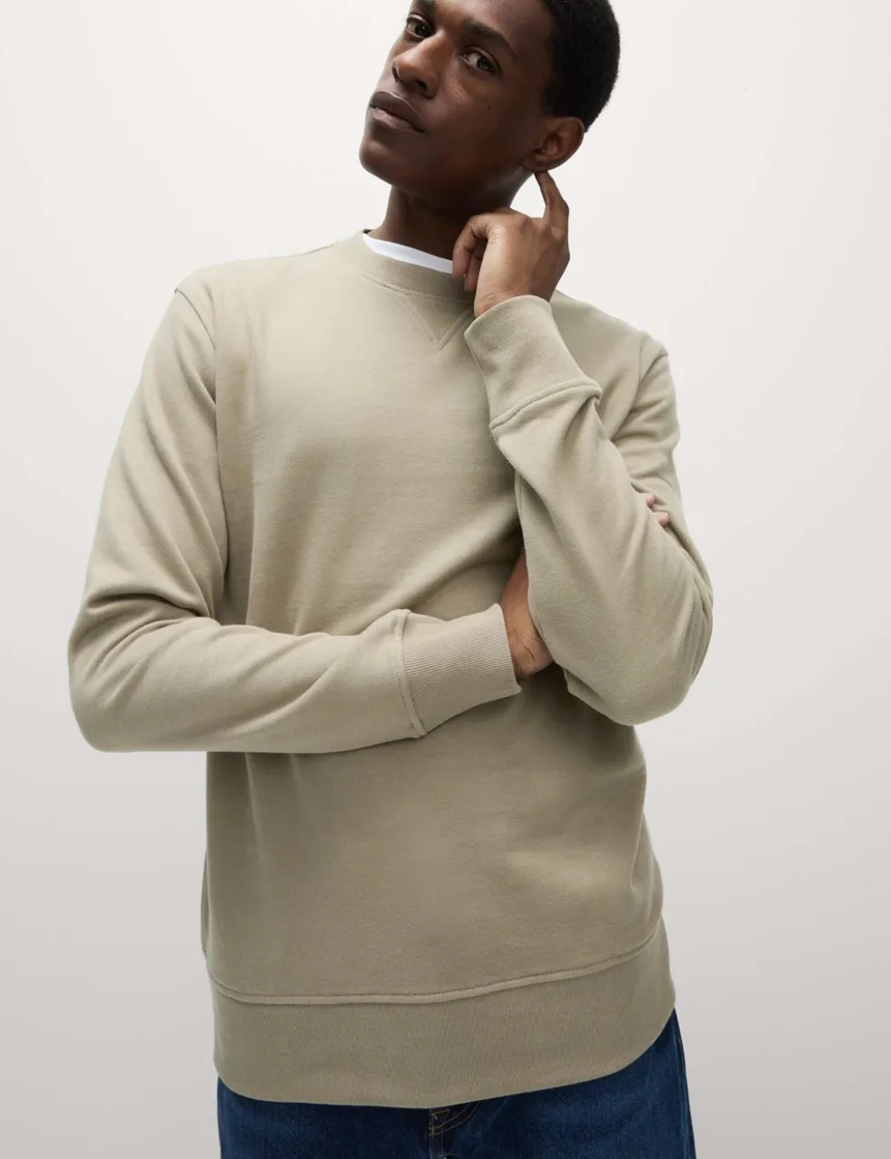 Pure Cotton Crew Neck Sweatshirt