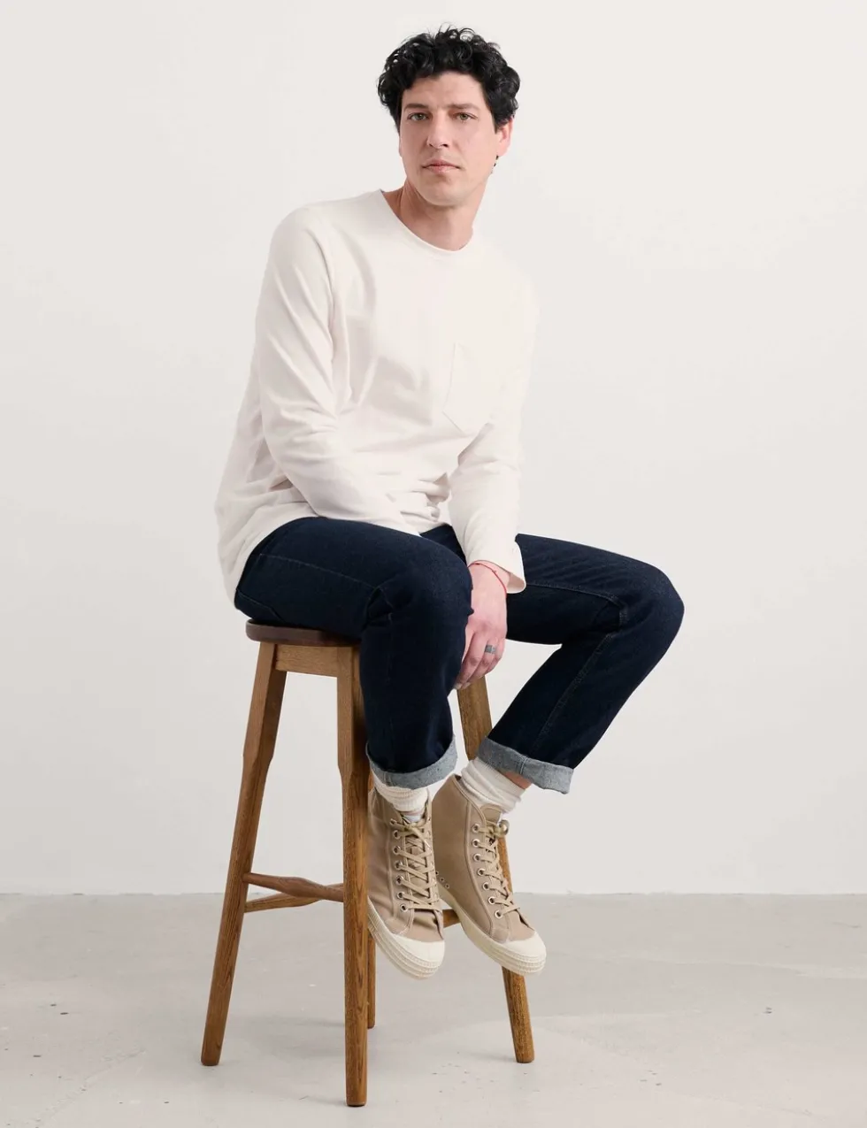 Pure Cotton Crew Neck Top