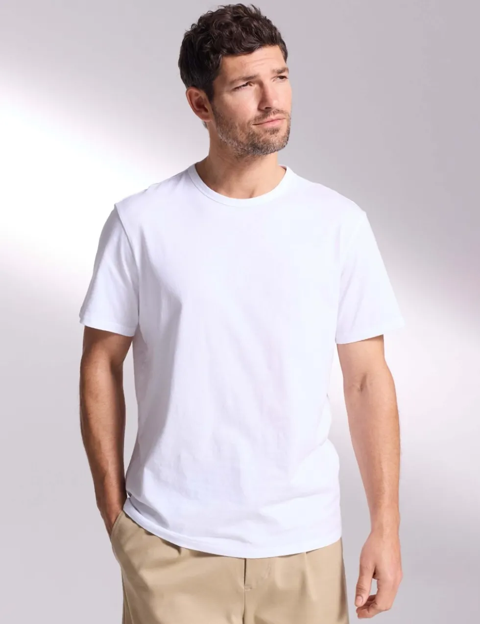 Pure Cotton Crew Neck T-Shirt