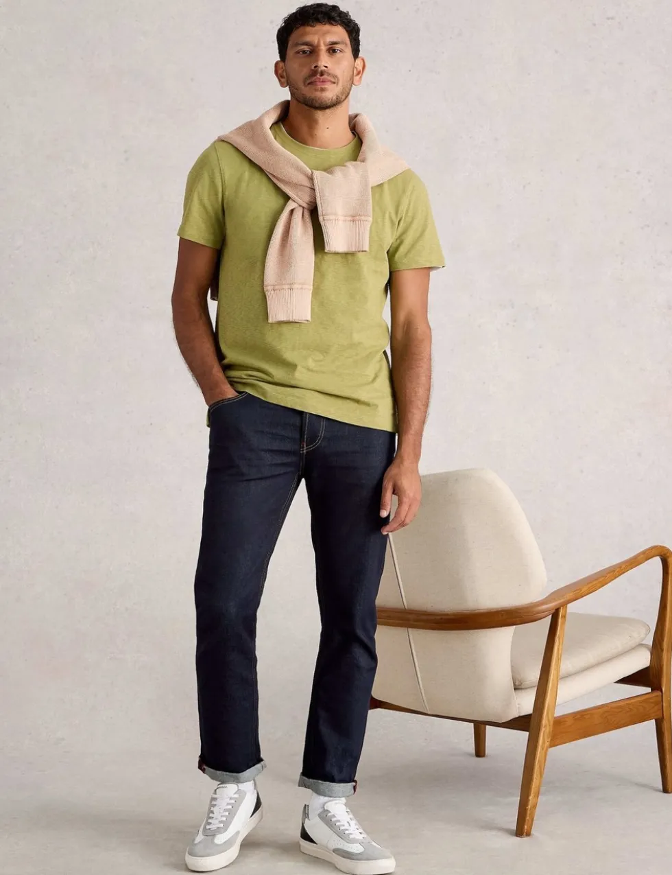 Pure Cotton Crew Neck T-Shirt