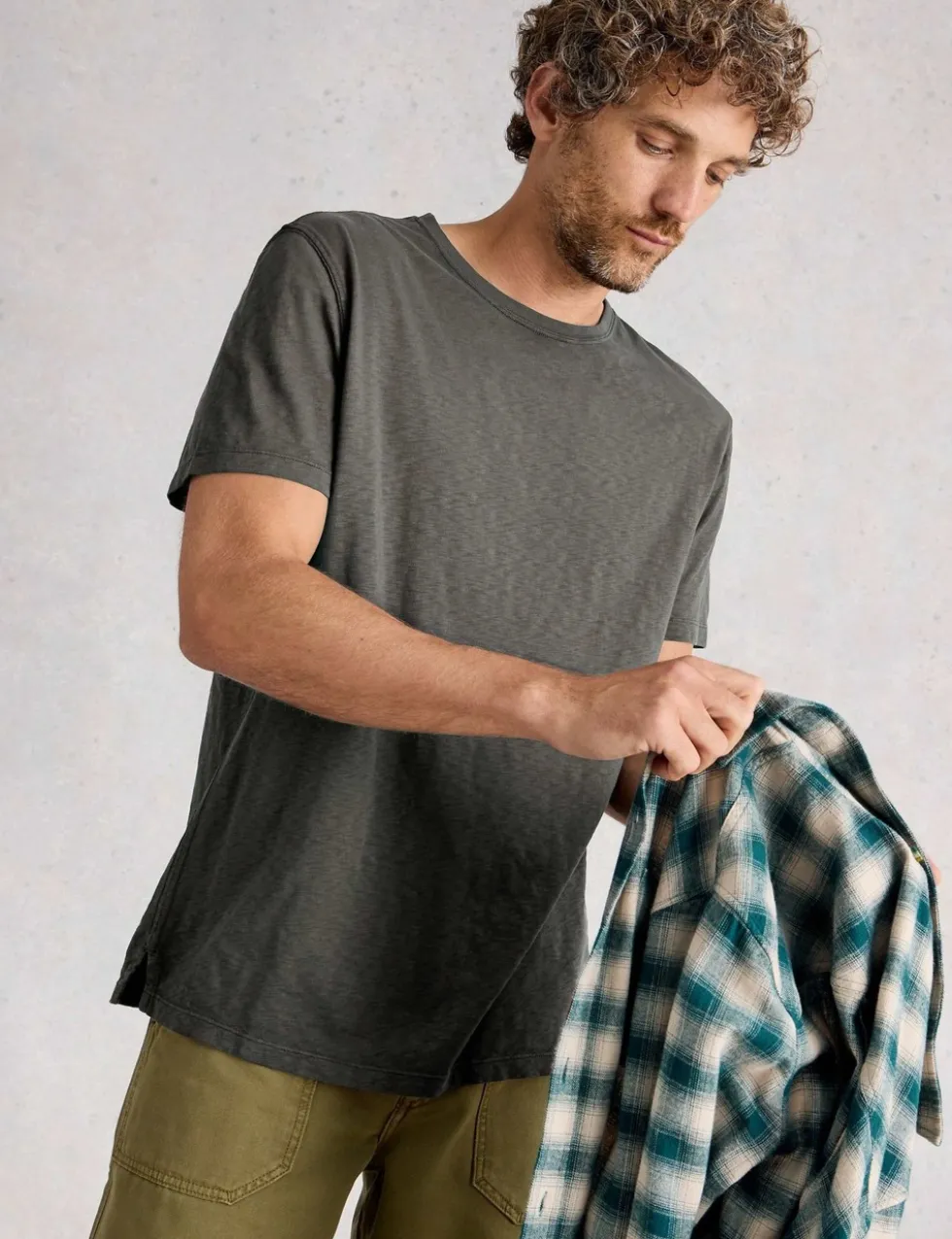 Pure Cotton Crew Neck T-Shirt
