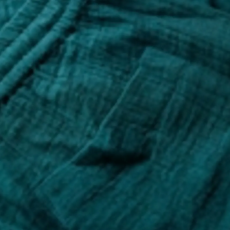 Pure Cotton Crinkle Wide Leg Beach Trousers