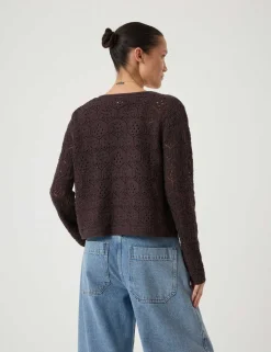 Pure Cotton Crochet Edge to Edge Cardigan