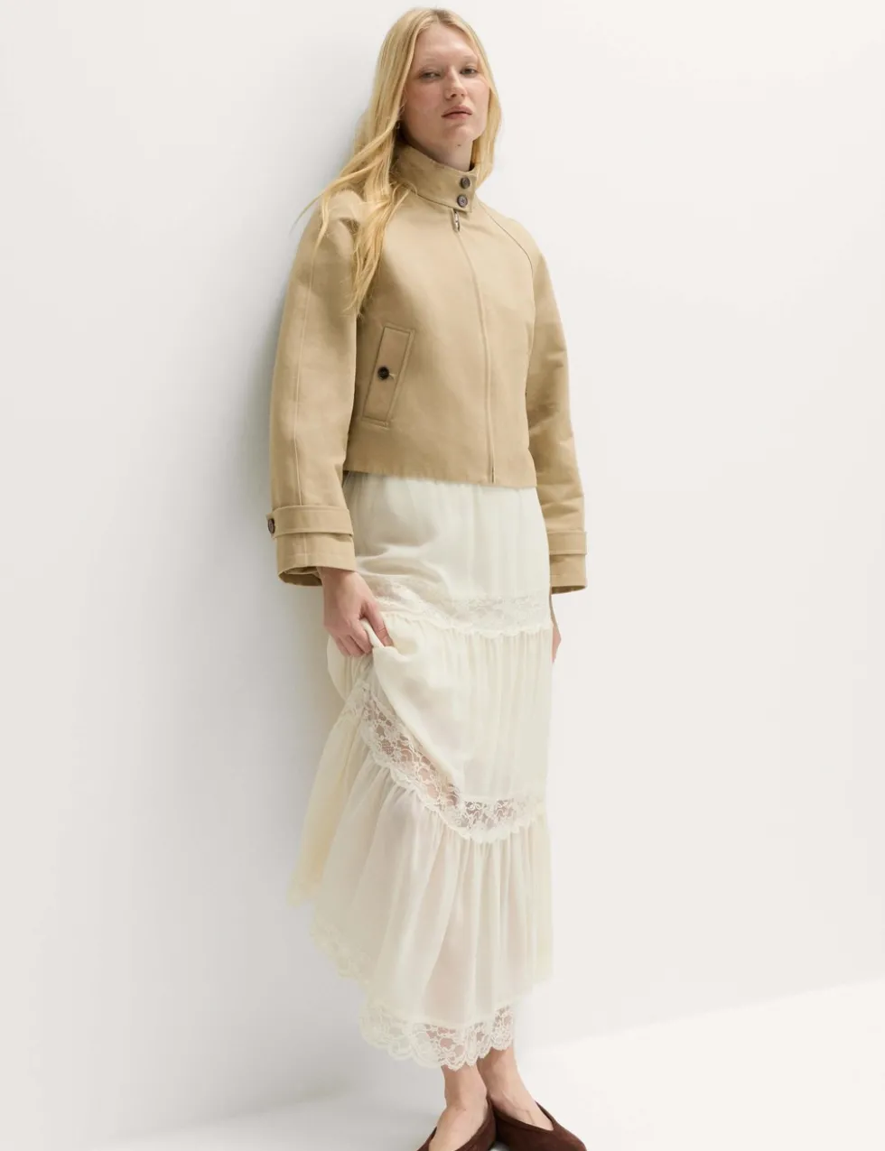 Pure Cotton Cropped Utility Jacket