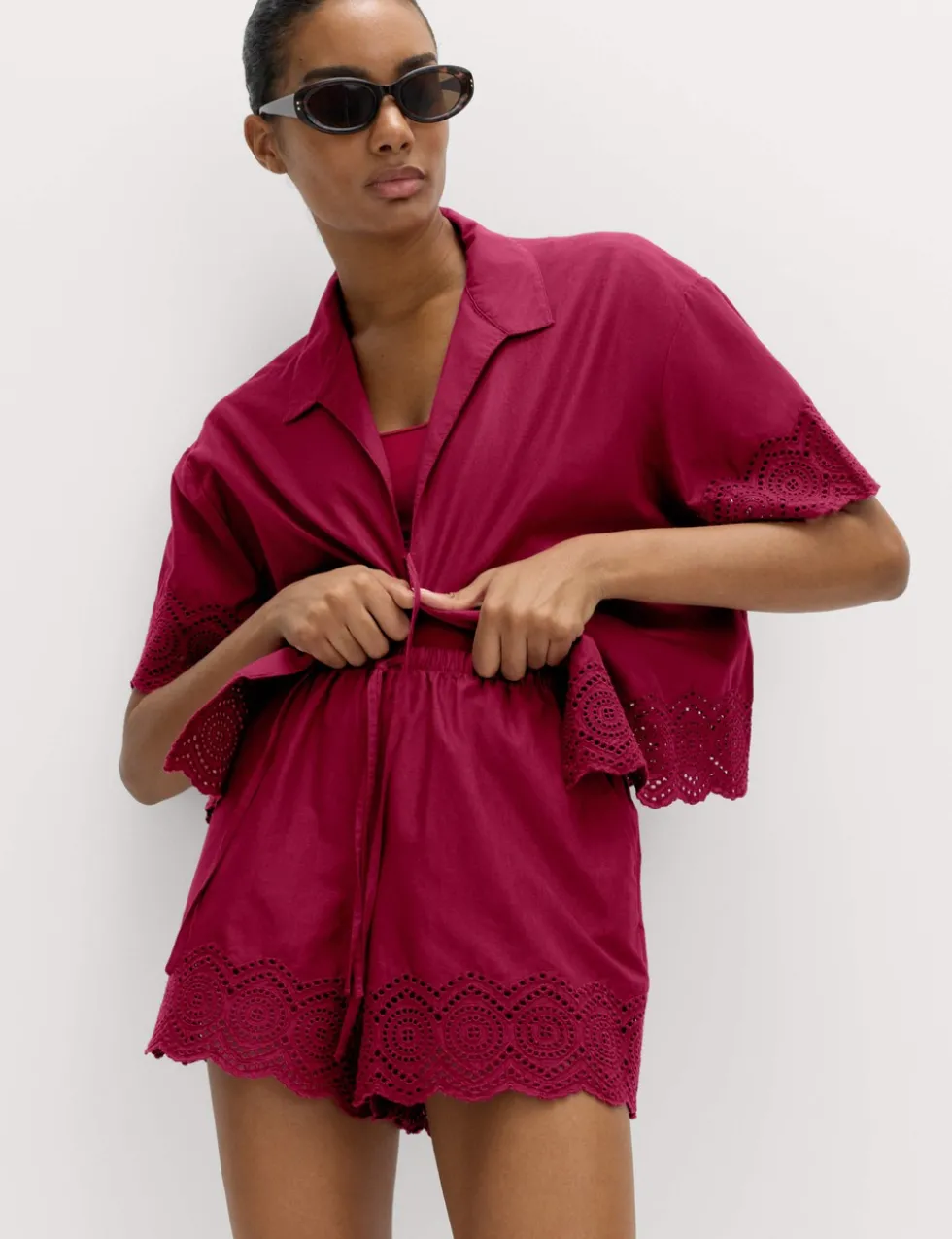Pure Cotton Cutwork Beach Shorts