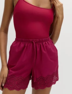 Pure Cotton Cutwork Beach Shorts