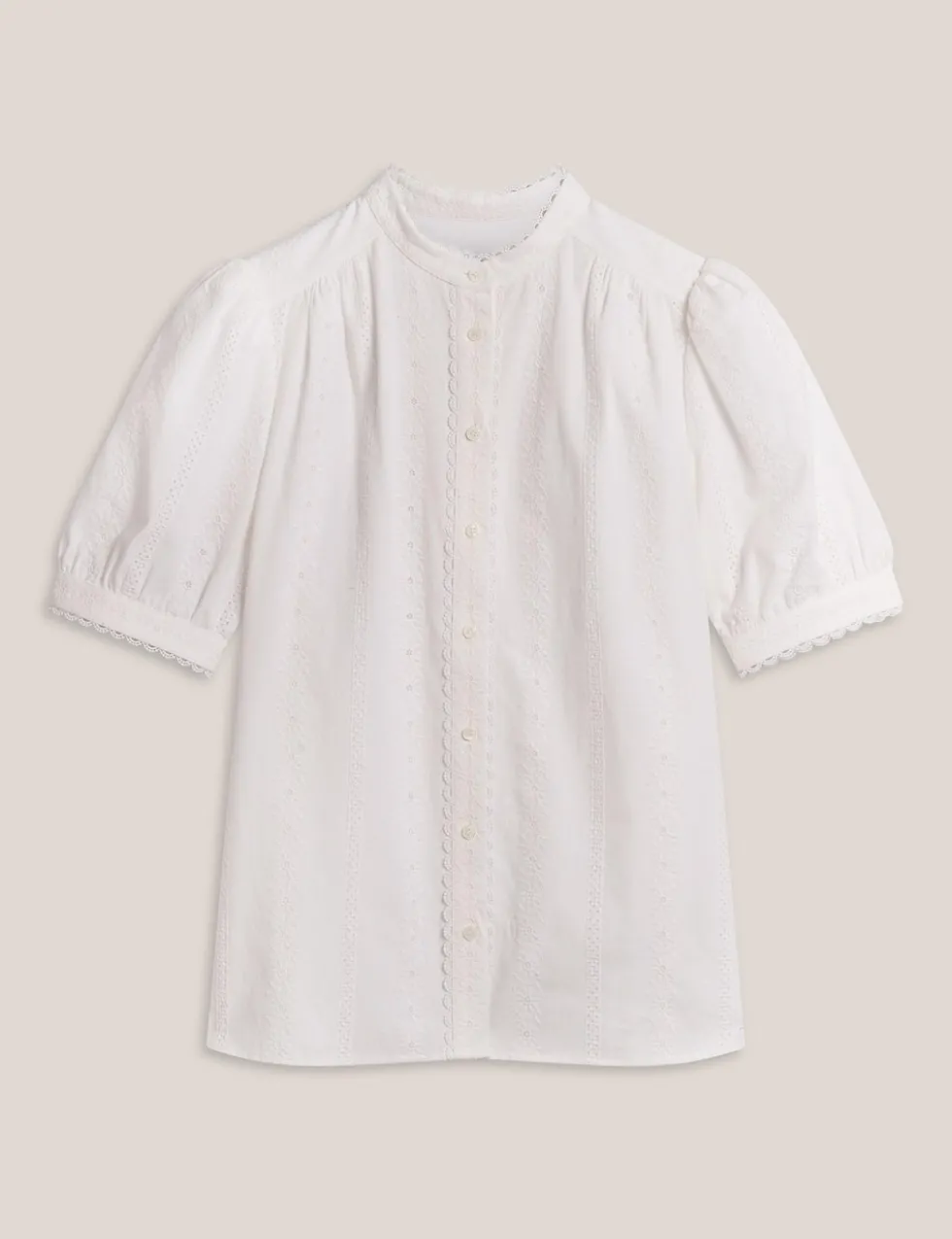 Pure Cotton Cutwork Detail Blouse