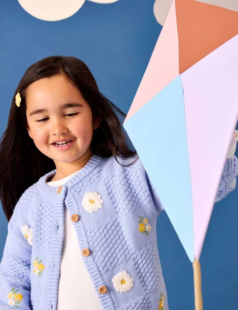 Pure Cotton Daisy Cardigan (6 Mths-9 Yrs)