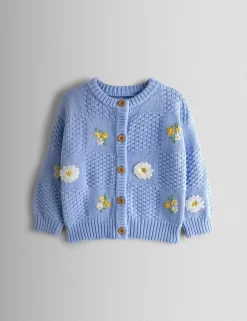Pure Cotton Daisy Cardigan (6 Mths-9 Yrs)