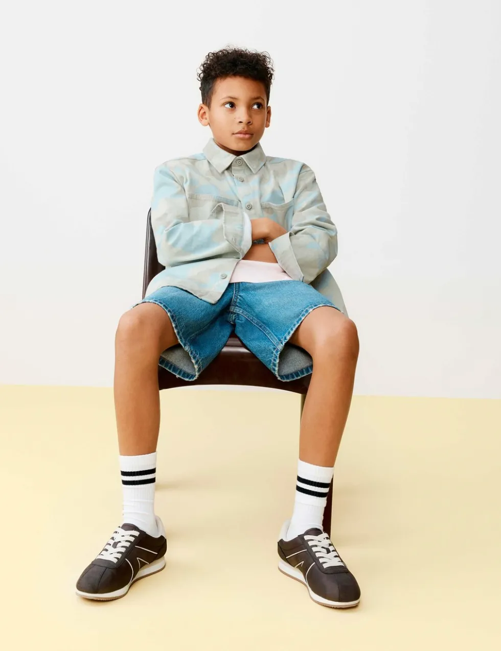 Pure Cotton Denim Camouflage Shirt (6-16 Yrs)