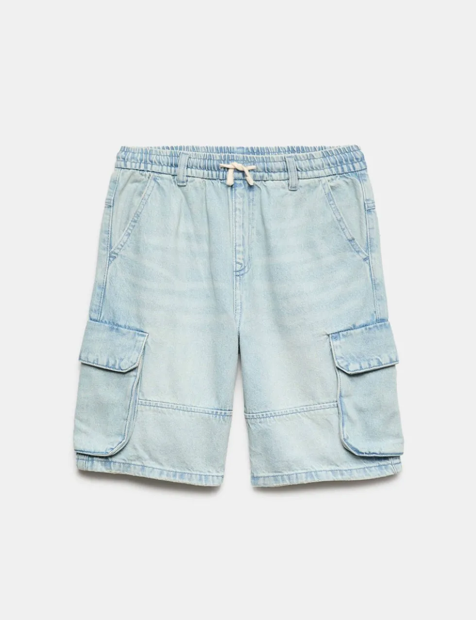Pure Cotton Denim Cargo Shorts (6-16 Yrs)
