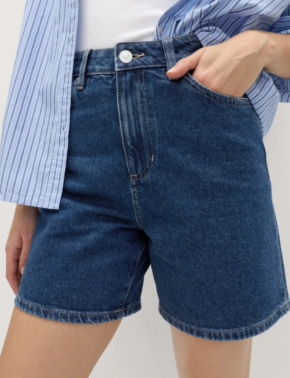 Pure Cotton Denim Classic Shorts