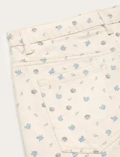 Pure Cotton Denim Ditsy Floral Skirt (2-16 Yrs)