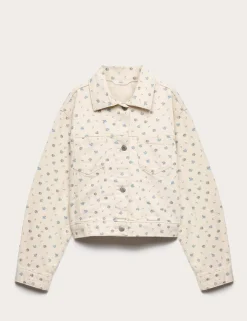 Pure Cotton Denim Ditsy Floral Jacket (2-16 Yrs)