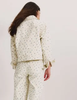 Pure Cotton Denim Ditsy Floral Jacket (2-16 Yrs)