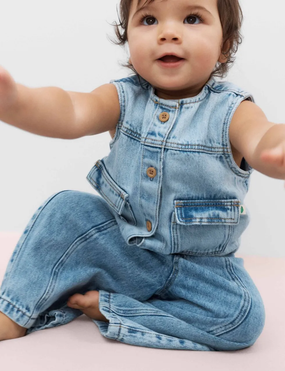 Pure Cotton Denim Gilet (0-2 Yrs)