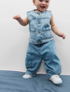 Pure Cotton Denim Gilet (0-2 Yrs)