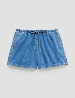 Pure Cotton Denim High Waisted Shorts