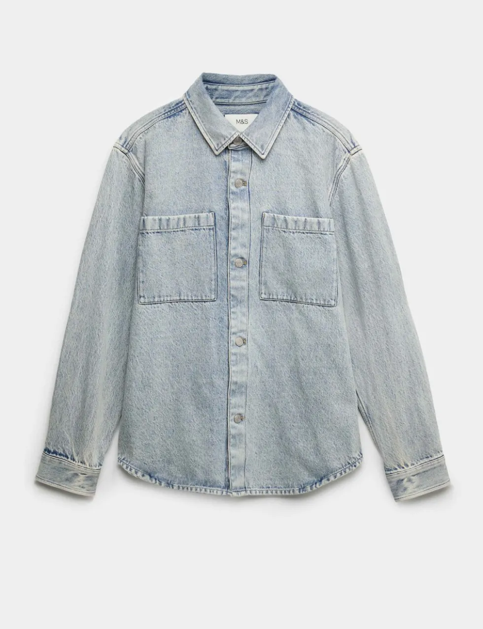 Pure Cotton Denim Overshirt