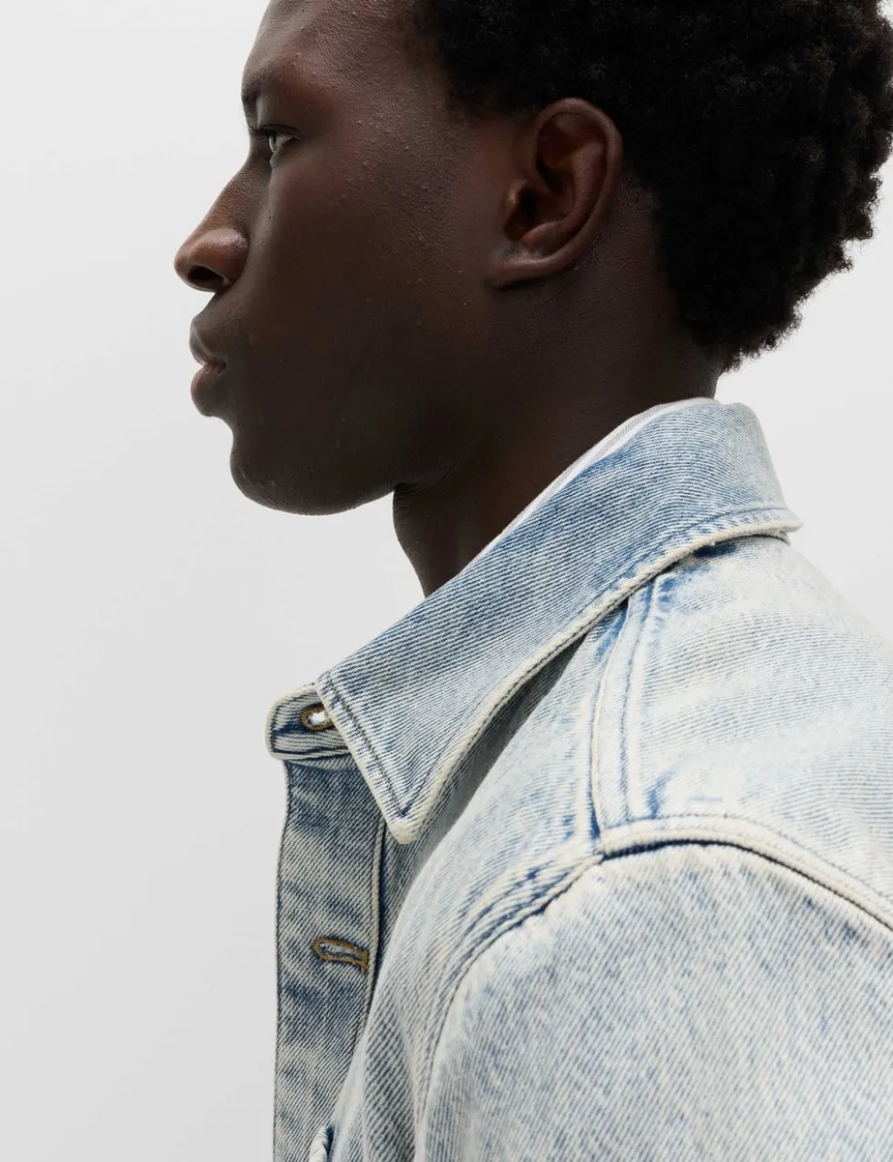 Pure Cotton Denim Overshirt