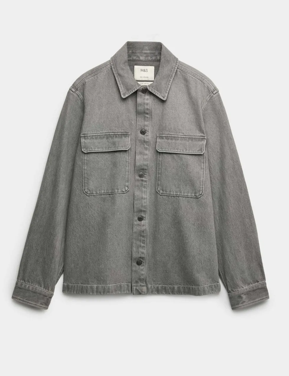 Pure Cotton Denim Overshirt