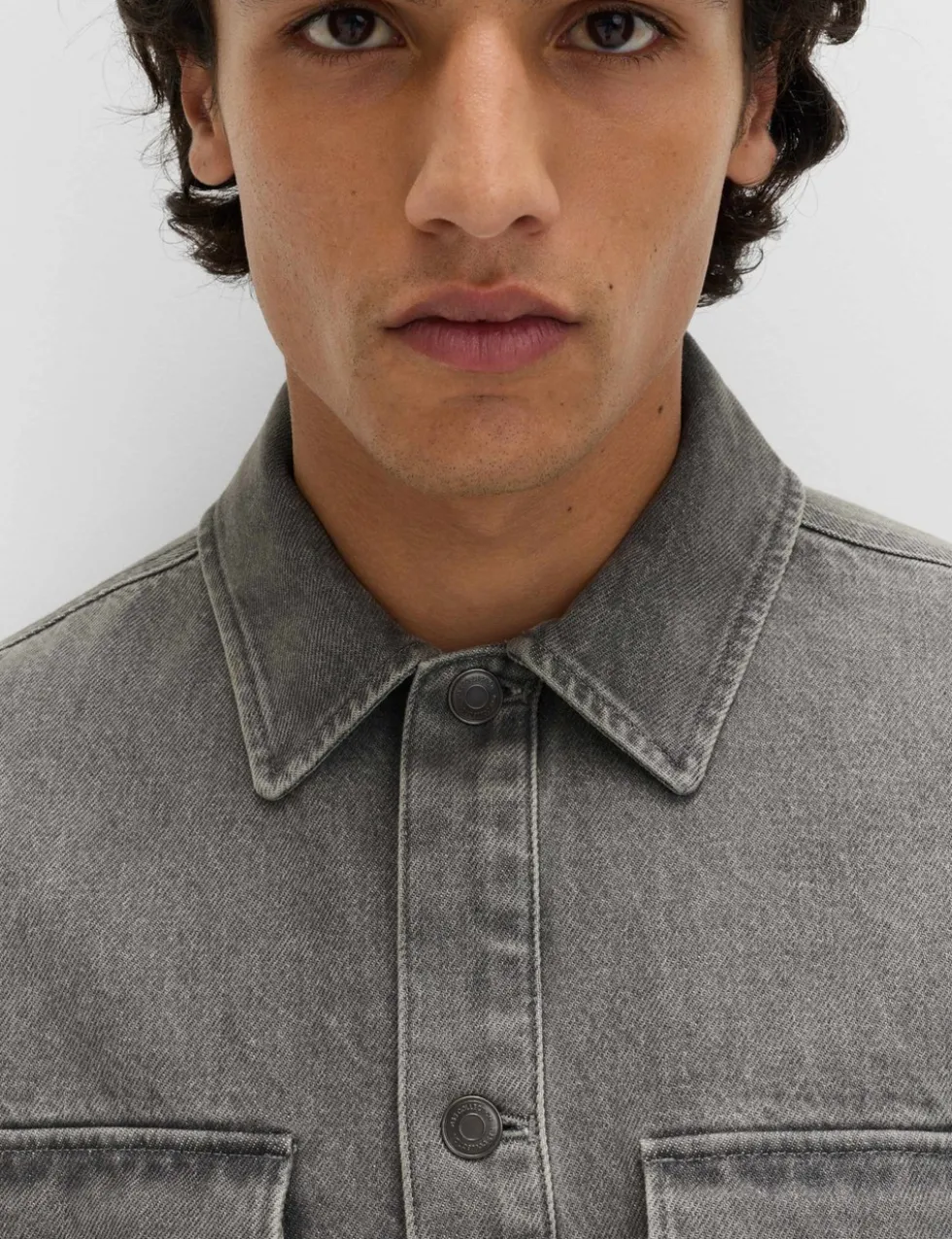 Pure Cotton Denim Overshirt