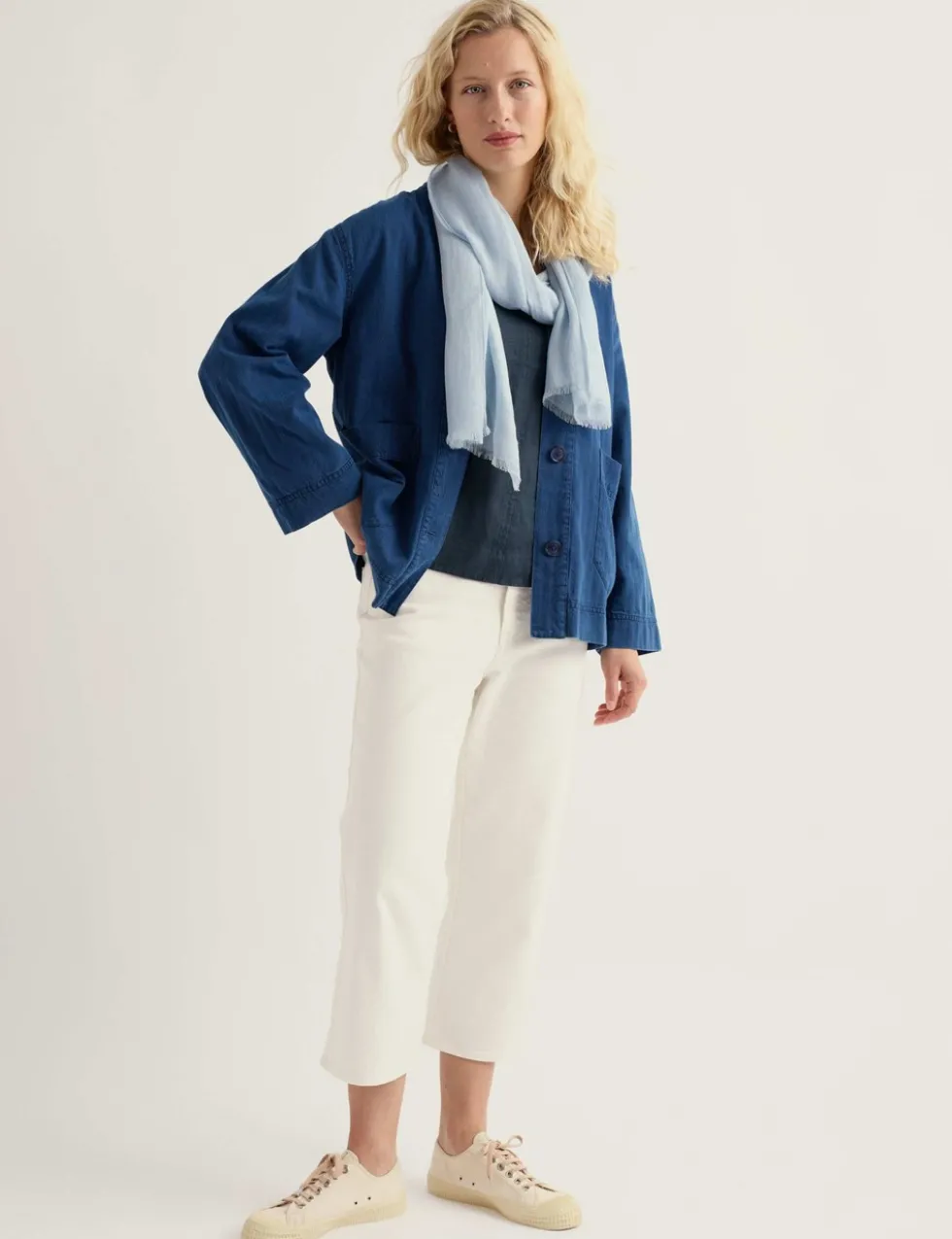 Pure Cotton Denim Relaxed Jacket