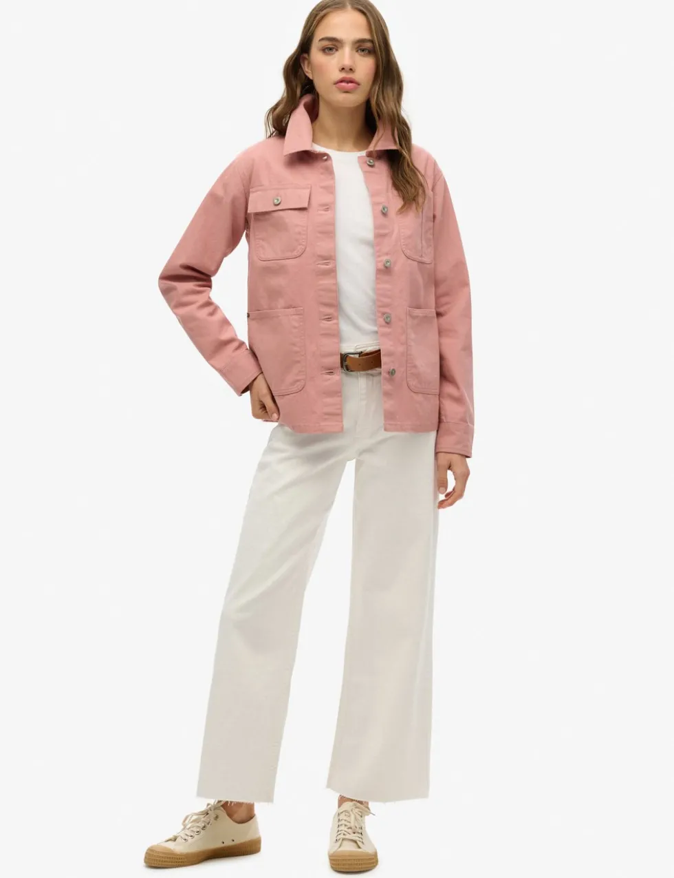 Pure Cotton Denim Relaxed Utility Jacket