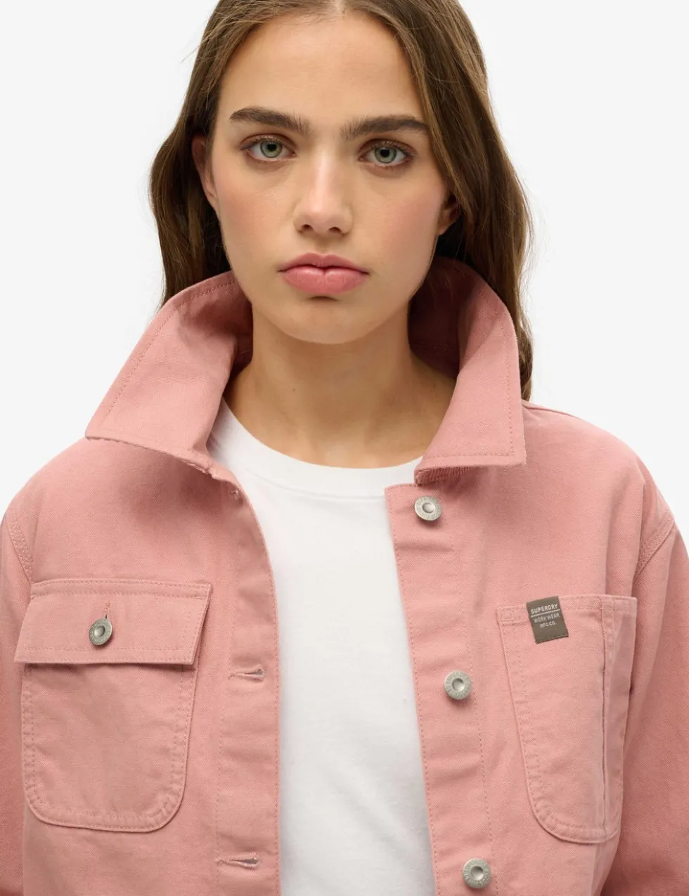 Pure Cotton Denim Relaxed Utility Jacket