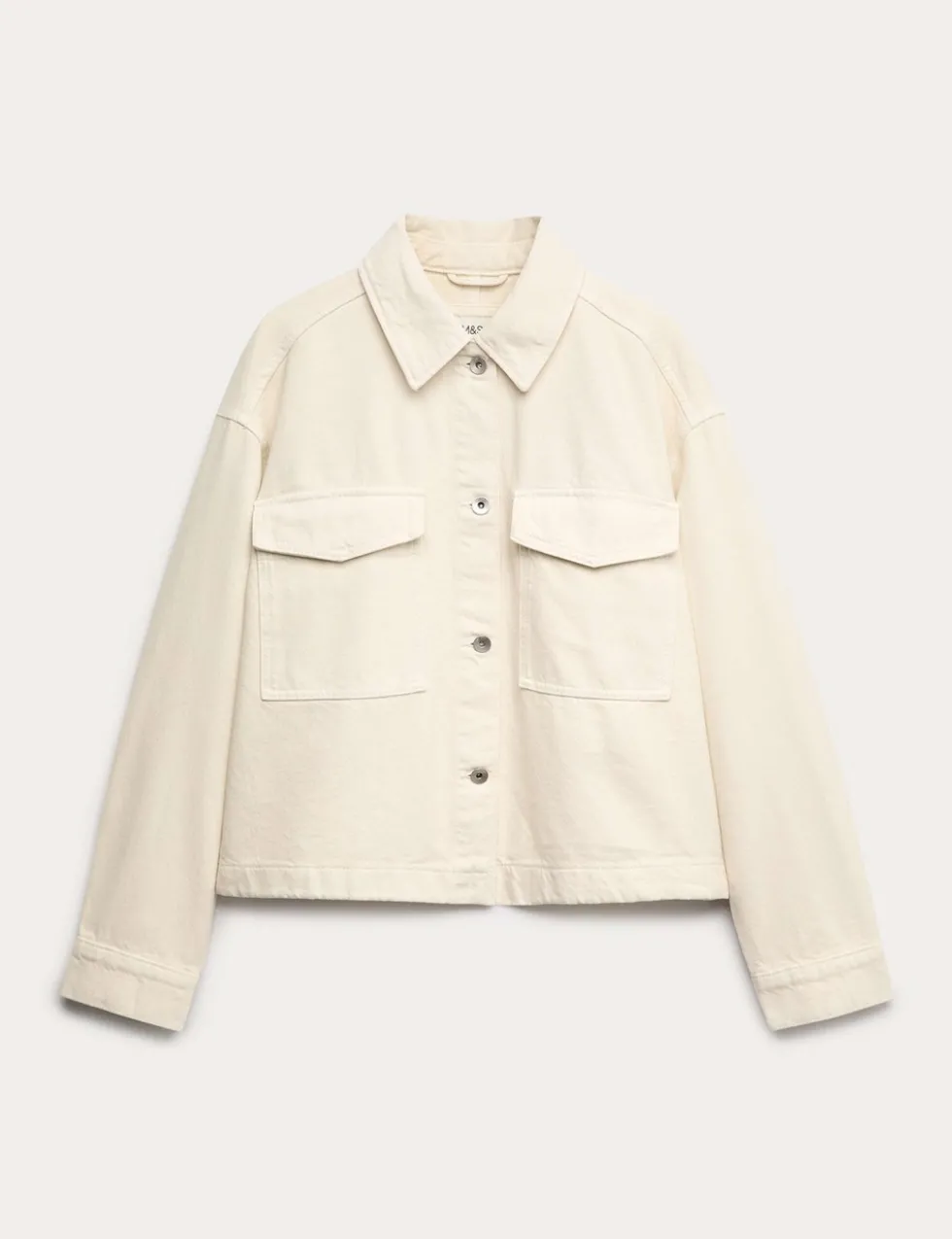 Pure Cotton Denim Relaxed Shacket