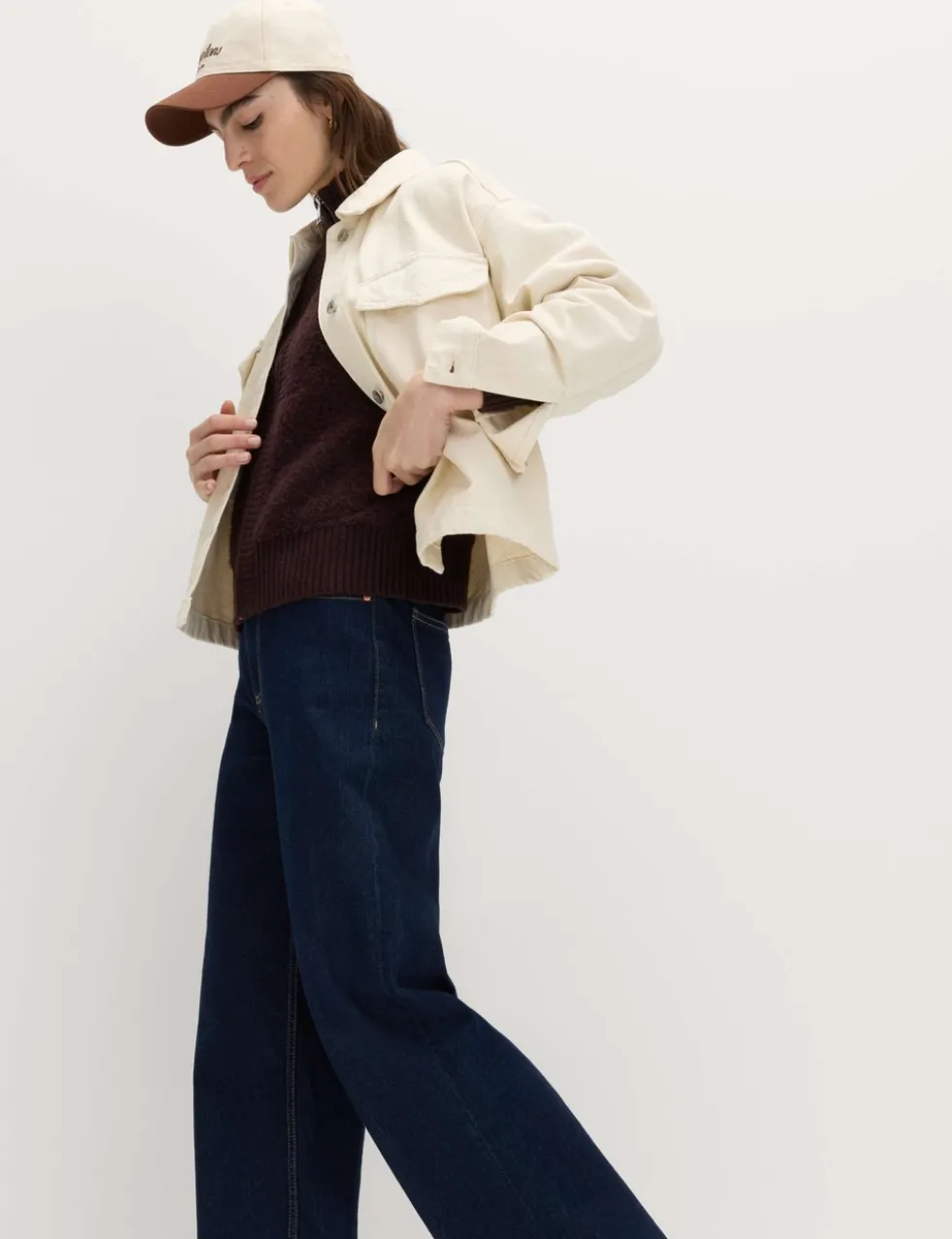 Pure Cotton Denim Relaxed Shacket