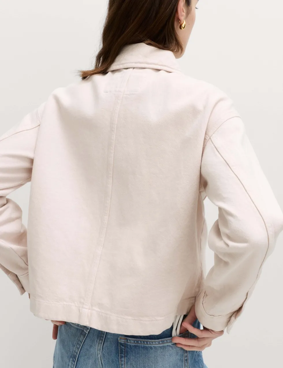 Pure Cotton Denim Shacket